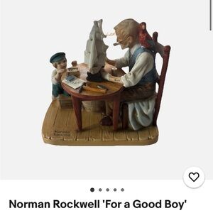 Norman Rockwell Nautical Figurine with Red and Brown Accents